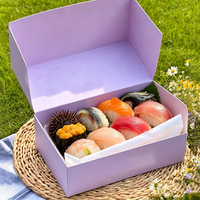 Biologisch Abbaubare Papierbehälter mit Individuellem Aufdruck, Kraftpapier-Sushi-Boxen, Japanischer Stil