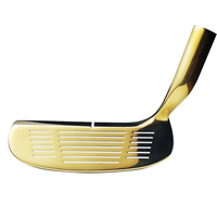 Ensemble de 6 clubs de mini-golf OEM personnalisés pour droitiers, putter CNC ODM en acier inoxydable avec poignée en caoutchouc naturel, tête noire usinée