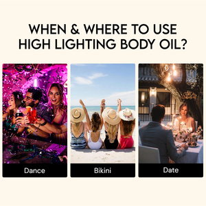 Aceite Corporal <span class=keywords><strong>Iluminador</strong></span> Brillante, Maquillaje Corporal, Oro Rosa Bronce, Brillo para la Piel, <span class=keywords><strong>Iluminador</strong></span> Vegano para Cuerpo y Rostro - Product Image 2