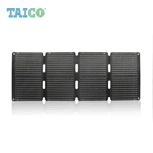 TAICO 고효율 접이식 태양 전지 패널 60w 80w 100w 120w 18v 블랙 유연한 태양 전지 패널 휴대용 패널