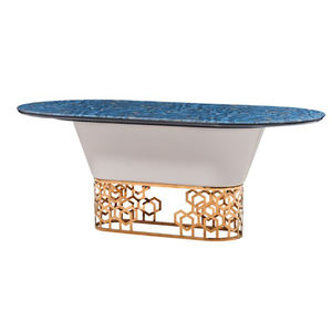 ชุดโต๊ะรับประทานอาหารสุดหรู,ชุดโต๊ะรับประทานอาหารอิตาเลียนหินอ่อนเข้ามุมทันสมัยชุดโต๊ะรับประทานอาหารหินอ่อนสแตนเลส6ชิ้น - Product Image 6