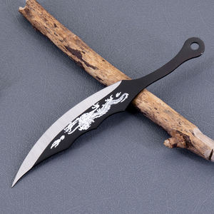 سكين جيب بشفرة ثابتة للتدريب بطلاء أسود عالي الجودة سكين نجاة قتالية تكتيكية بحافة واحدة - Product Image 5