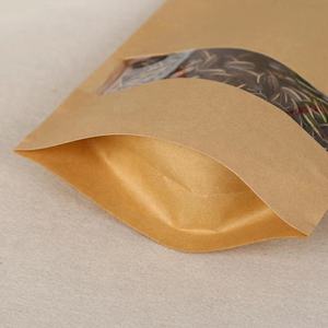 2025 זול הדפסה אישית פלסטיק שקית אריזה לעמוד עד תיק רוכסן בקר/תיק רוכסן נייר אריזה/תיק מלאכה עם חלון - Product Image 6