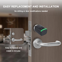 Cerradura Eléctrica Inteligente Biométrica de Aleación de Aluminio con WiFi, Aplicación Tuya/TTLock, Contraseña, Tarjeta, Código, Desbloqueo con Código PIN, Estándar Estadounidense
