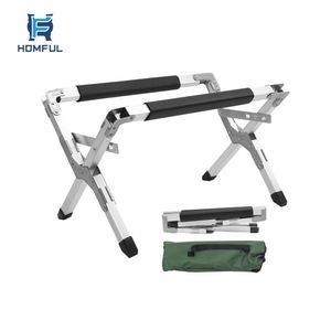 HOMFUL almacenamiento ajustable Camping aluminio refrigerador pesca taburete de <span class=keywords><strong>mesa</strong></span> de muebles - Product Image 1