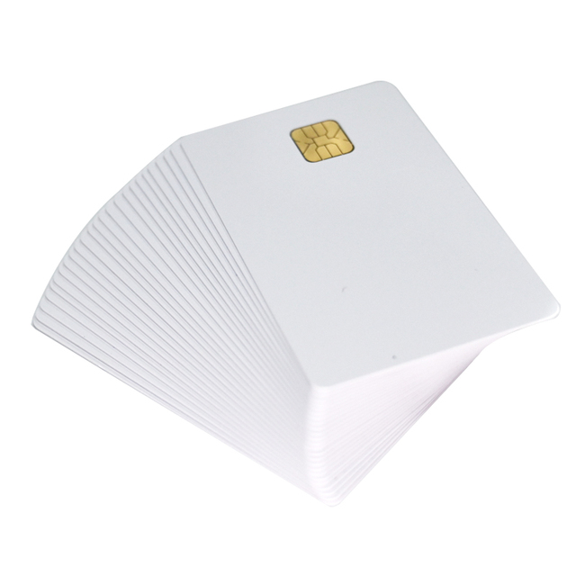 Customized Weatherproof CR80 85.5*54mm PVC Contact Smart Proximity SLE4428 SLE4442 RFID Smart IC Chip Card