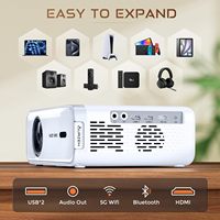 Projecteur intelligent Aurzen Eazze D1, résolution native 1080p, Netflix sous licence officielle, mise au point automatique, correction trapézoïdale, Dolby, mini projecteur vidéo portable