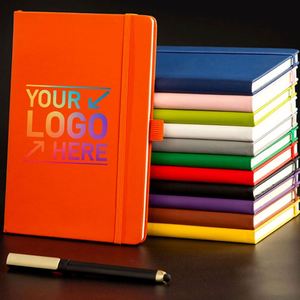 Custom <b>A5</b> A6 Elastic Strap Pu Journal Diary Notebook Printed Brand Logo Diary <b>Notepad</b> Note Book Wholesale PU Leather Notebook - Product Image 4