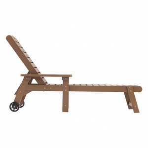 <span class=keywords><strong>Silla</strong></span> de Piscina <span class=keywords><strong>con</strong></span> Cojín y <span class=keywords><strong>Respaldo</strong></span> Ajustable, Tumbona de Playa, Tumbona de Plástico y Madera para Exteriores, Tumbona de Jardín - Product Image 4
