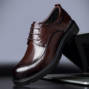 Zapatos de Cuero de Diseño de Lujo para Hombre, Cuadrados, con Parches, Transpirables, Antideslizantes, Ligeros, para Primavera/Verano, Oficina, Carrera Profesional, Alta Calidad - Product Image 5