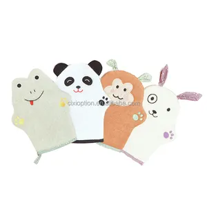 Hot Selling High Quality Cute Colorful Animal Shape Bath Gloves Kids Baby Shower Loofah Bath Sponge