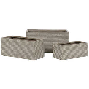 Set di 3 Vasi in Magnesia con Dimensioni 74,5x37,5x37,5 - Product Image 6