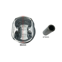 Piston de 86mm d'usine avec jeu de segments pour Chrysler 2.7L167 2700 V6 DOHC 24V 300 Magnum Dodge STD + 025mm + 050mm 5018627AA