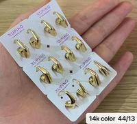 230519111 Bijoux Xuping Vente en Gros Offre Spéciale Haute Qualité Design Unique Mode Élégante Luxe Quotidien Boucles d'Oreilles Femme Couleur Or 14 Carats