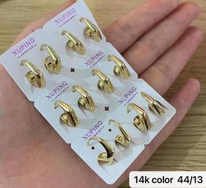 Pendientes de diseño único de lujo para mujer, aretes de color dorado de 14K, venta al por mayor, 230519111