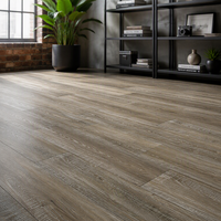 Plancher stratifié gris mat moderne imperméable de 8 à 12 mm, fabriqué en Chine pour l'Europe