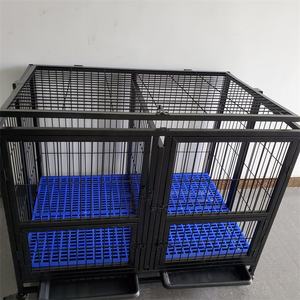<span class=keywords><strong>Cage</strong></span> pour chien pliable de luxe en fer à double porte simple couche personnalisée de haute qualité et confortable en vente - Product Image 5