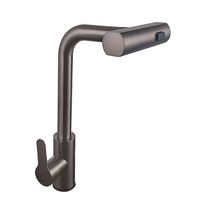 Robinet de cuisine cascade gris anthracite 3 modes pluie