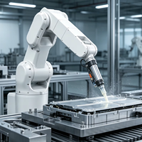 Robot CE 6 axes 7 kg IP67 ±0,02 mm 906 mm, montage mural ou au sol pour l'entretien et le chargement des tours et fraiseuses CNC