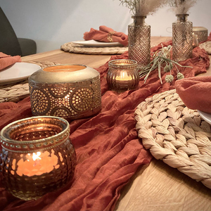 Chemin de table tissé en polyester/coton à motifs unis, avec couleur et taille personnalisables pour un usage domestique et hôtelier - Product Image 2