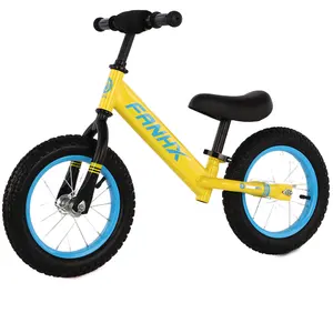 Küçük 12 inç karbon çelik çocuk denge bisikleti/bebek hiçbir pedalı slayt bisiklet denge bisikleti/çocuk pedalsız bisiklet slayt ayak tarafından