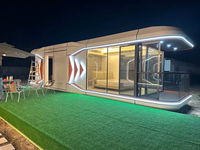 Nouvelle conception de maison préfabriquée complète de type capsule spatiale haut de gamme, fabrication chinoise sur mesure