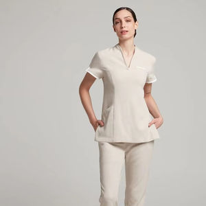 Benutzer definierte Spa Sauna Frauen Arbeits kleidung Fußbad <span class=keywords><strong>Massage</strong></span> Techniker Uniformen Weibliche Kosmetikerinnen Beauty Salon <span class=keywords><strong>Uniform</strong></span> Tops - Product Image 1