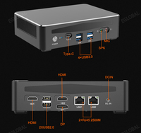 Mini PC EGLOBAL con Ventilador, Intel Core I5-1240P, Win10, 6 Puertos USB, 2 DDR4, M.2, MSATA, 2 HD, DP, Tipo-C, 2 RJ45 Giga LAN, Linux, Audio