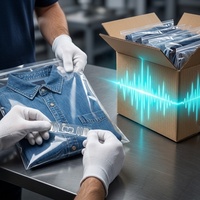 Tag RFID yang Dapat Dicetak untuk Kantong Plastik Transparan 73x17mm Impinj M730 Label UHF Densitas Tinggi untuk Gudang Pakaian
