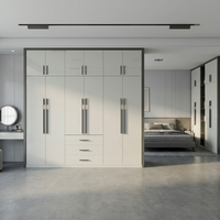 Armoire de chambre élégante en bois 2025 avec tiroirs – Meuble de rangement de qualité directement de l'usine pour dressing et maison