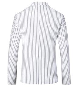 <span class=keywords><strong>Costume</strong></span> 3 pièces à fines rayures pour hommes, tenue décontractée coupe ajustée, costumes, blazer + <span class=keywords><strong>gilet</strong></span> + pantalon - Product Image 4