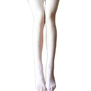Wholesale high elastic sexy sheer body thigh high stockings lace fishnet pantyhose women