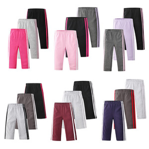 Ensemble transfrontalier de trois pantalons de sport pour filles et de longs pantalons pour bébés pour garçons printemps automne coton 0-5T - Product Image 1