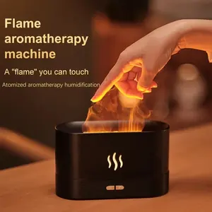 2023 Popular Flame Air Humidifier Aroma Diffuser Simulation 3D Fire Light Aromatherapy Diffuser for Spa Home Yoga Office