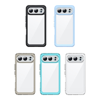Coque de protection antichoc Lichicase avec bordure colorée pour Honor X6D 600 Lite Play 60A, étui transparent pour téléphone portable