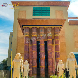 Nuevas columnas romanas Magic Stone Grc con pintura de color, molduras de cornisa de imitación de piedra sin pintura para decoración exterior de hoteles. - Product Image 4