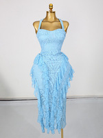 Robe de soirée élégante et polyvalente pour femme, style printemps 2026, nouvelle collection, en dentelle, légère et luxueuse, pour les vacances