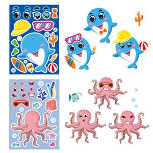 海洋生物主题DIY儿童装饰贴纸变脸涂鸦卡通益智启迪 - Product Image 3