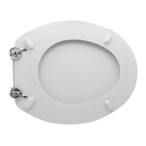 Tapa de Inodoro Globo Vaso Lei Blanca Alargada, de Liberación Rápida, Estilo Europeo Moderno, Material PP, Forma de V, para Baño del Hogar - Product Image 3