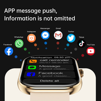 Smartwatches voor vrouwen, 2.01 inch groot scherm, draadloos bellen, app-meldingen, hartslagmeter, IP68 waterdicht horloge