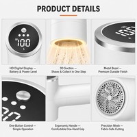 Rasoir anti-bouloches électrique pour tissus, rechargeable USB-C, écran LCD, portable, pour pulls, fournisseur en gros