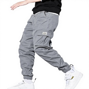Pantalones <span class=keywords><strong>Cargo</strong></span> Casuales para <span class=keywords><strong>Hombre</strong></span> HOTake, Cintura Media, Elásticos, con Cordón Ajustable, Pantalones de Senderismo con Múltiples Bolsillos, 100% Poliéster - Product Image 1