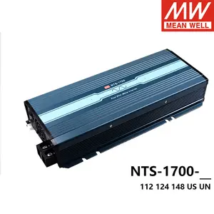MeanWell NTS-1700-124US/GFCI/UN 1500W 110VAC 60Hz 24Vdc75A高信頼性真正弦波DC-ACパワーインバーター