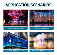 Módulo LED Flexible para Interiores P2, Panel de Pantalla LED Curvo Suave Full HD, Adecuado para Centros de Entretenimiento y Salas de Transmisión en Vivo