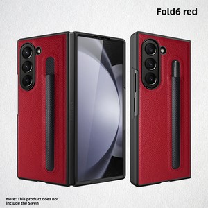 เคสโทรศัพท์หนังลายลิ้นจี่สไตล์มินิมอลสำหรับ Samsung Z Fold ลด 50% พร้อมช่องใส่ปากกา ป้องกันการตกกระแทก - Product Image 6