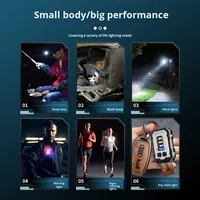 Mini lampe torche de poche multifonctionnelle LED super lumineuse alimentée par batterie AA porte-clés IP65 lampe de poche portable super puissante