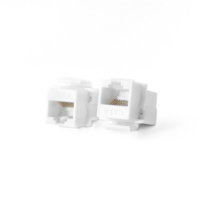 RJ45 Cat5e Cat6 Adaptador de conector Keystone Jack sin herramientas con esquema de cableado codificado por colores Snap in Stand