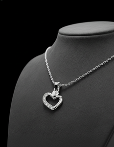 Magnifique ensemble de bijoux Zyorio en argent sterling 925 avec pendentif cœur diamant, collier et boucles d'oreilles pour femme, cadeau de mariage, fête ou usage quotidien - Product Image 4