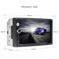 (Stock US/UE/RU) Autoradio Podofo double DIN, autoradio 2 DIN, autoradio 7 pouces avec écran tactile, Bluetooth, FM, USB, SD, AUX, lecteur MP5 7010B