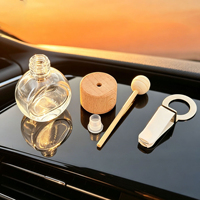 Diffuseur de parfum pour voiture, flacon d'huile essentielle, aromathérapie, flacon de parfum pour voiture en verre transparent vide
